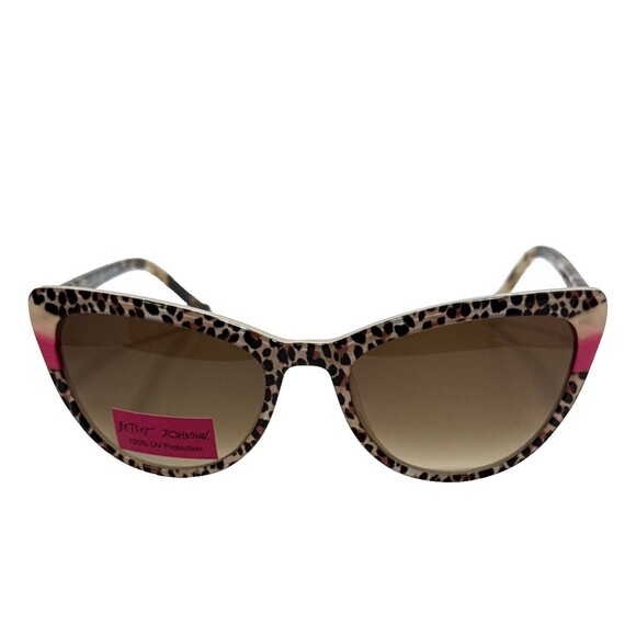 NEW Betsey Johnson Tutti Frutti LEO 54-18-140 Cheeta Print Sunglass Frame CASE! main image 6